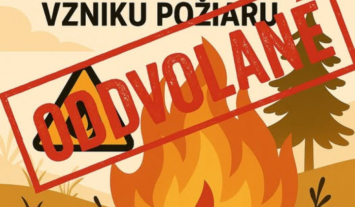 Fotka - Odvolanie času zvýšeného nebezpečenstva vzniku požiaru
